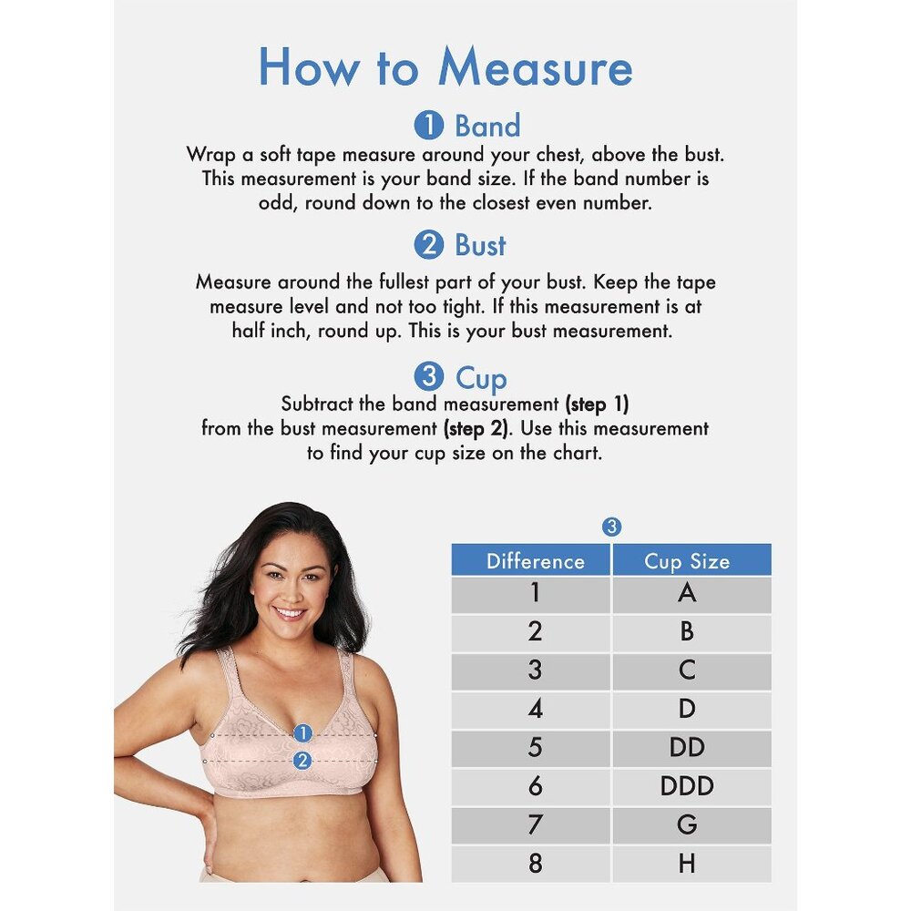 Playtex 18 Hour Sensational Support Wireless Bra 20/27 WHITE 46D - Picture 5 of 7